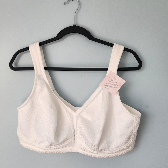 Womens Bra 44D White Lace Adjustable Bra - Picture 1 of 5
